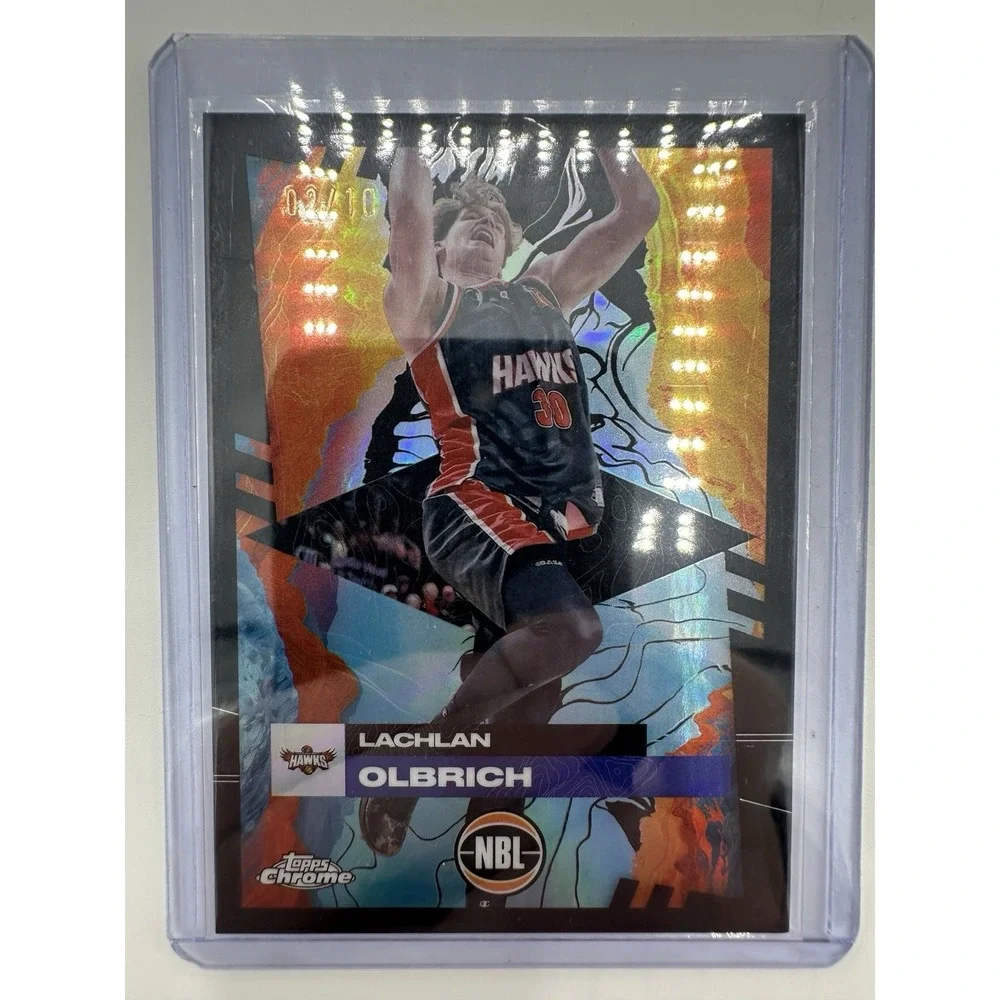 2024-25 Topps Chrome NBL Lachlan Olbrich Black Refractor 02/10 #33 SSP